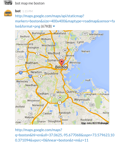 Hubot map me Boston